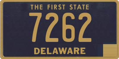 DE license plate 7262