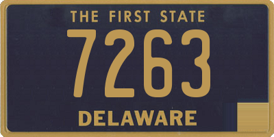 DE license plate 7263