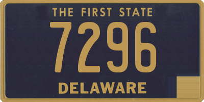 DE license plate 7296