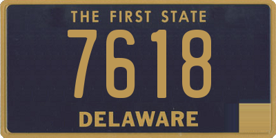 DE license plate 7618