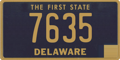 DE license plate 7635
