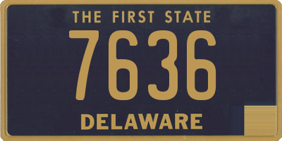 DE license plate 7636