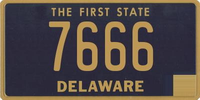 DE license plate 7666