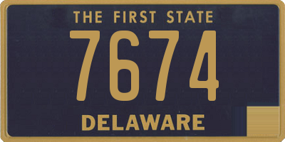 DE license plate 7674