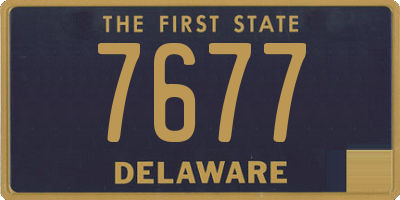 DE license plate 7677
