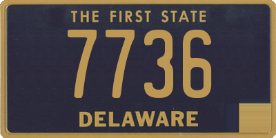 DE license plate 7736