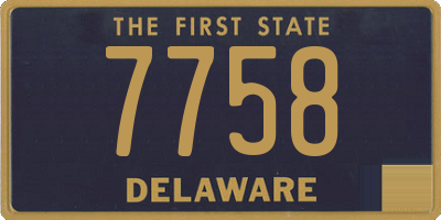 DE license plate 7758
