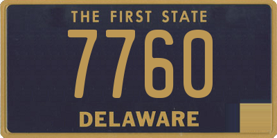 DE license plate 7760