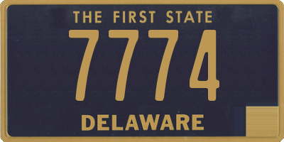 DE license plate 7774