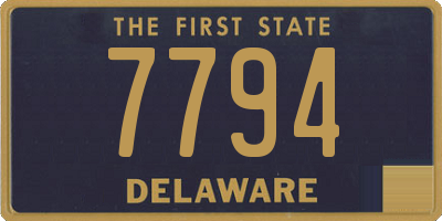 DE license plate 7794