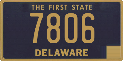 DE license plate 7806