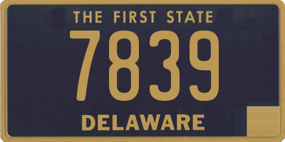 DE license plate 7839