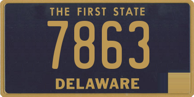 DE license plate 7863