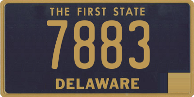 DE license plate 7883