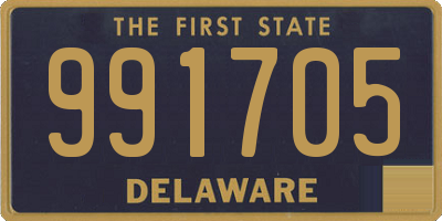 DE license plate 991705