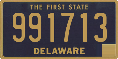 DE license plate 991713