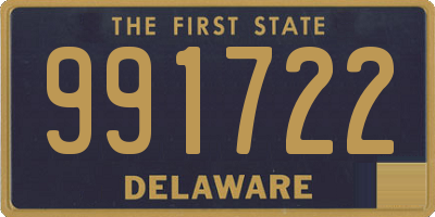 DE license plate 991722
