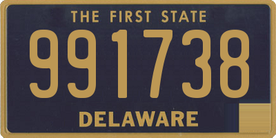 DE license plate 991738