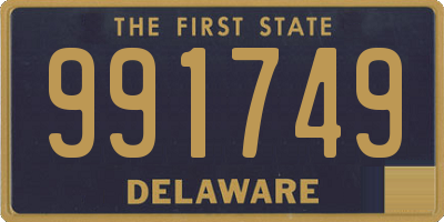 DE license plate 991749