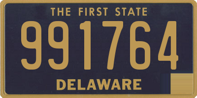 DE license plate 991764