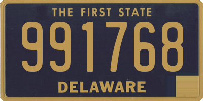 DE license plate 991768