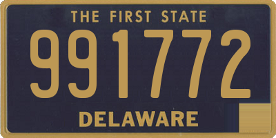 DE license plate 991772