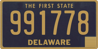DE license plate 991778