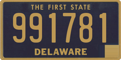 DE license plate 991781