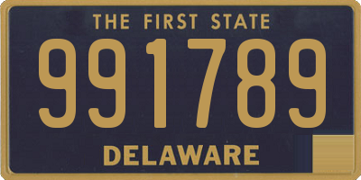 DE license plate 991789