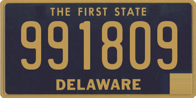 DE license plate 991809