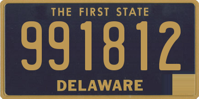 DE license plate 991812