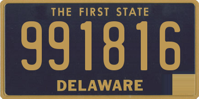 DE license plate 991816