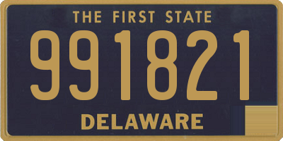 DE license plate 991821