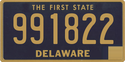 DE license plate 991822