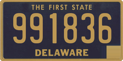 DE license plate 991836
