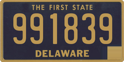 DE license plate 991839