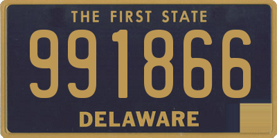 DE license plate 991866