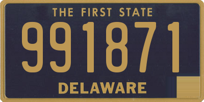 DE license plate 991871