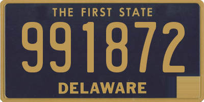 DE license plate 991872