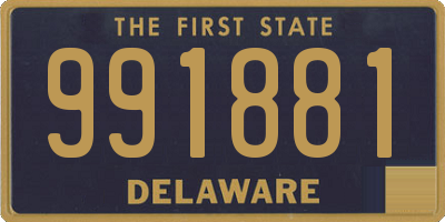DE license plate 991881