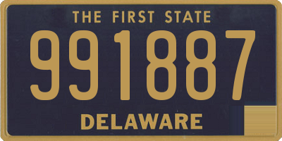 DE license plate 991887