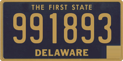 DE license plate 991893
