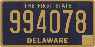 DE license plate 994078