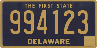 DE license plate 994123