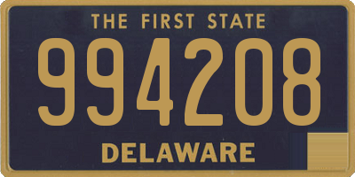 DE license plate 994208