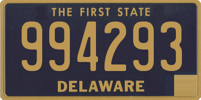 DE license plate 994293