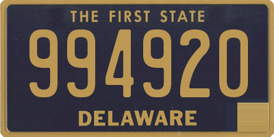 DE license plate 994920