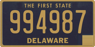 DE license plate 994987