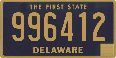 DE license plate 996412