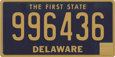 DE license plate 996436